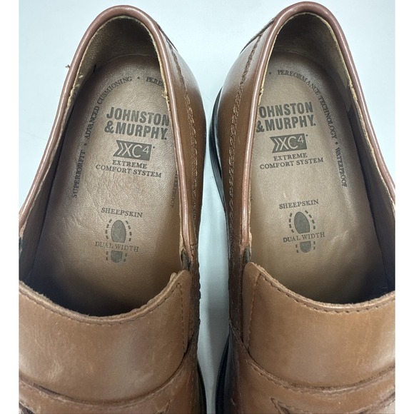 Johnston & Murphy XC4 Maddox Penny Loafer Brown Leather Mens Size 8 M main image 5
